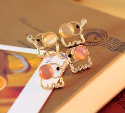 Cute Baby Elephant Stud Earrings