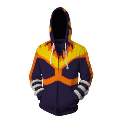 My Hero Academy Endeavour Anime Unisex 3D Printed Hoodie Sweatshirt Jacket With Zipper
