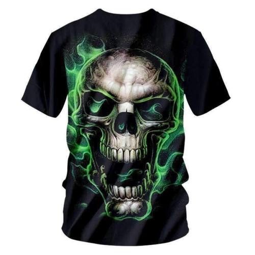 T-Shirt Men Skull T Shirt Metal
