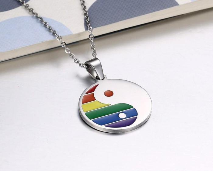 Fashionable Gay Pride Necklace