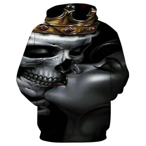 Skull Man Kiss Woman Movie Cosplay Unisex 3D Printed Hoodie Sweatshirt Pullover