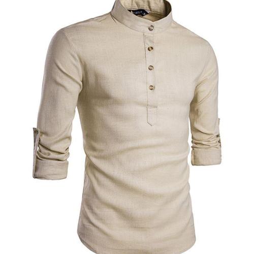 Men'S Fashion Stand Neck Long Sleeve Shirt