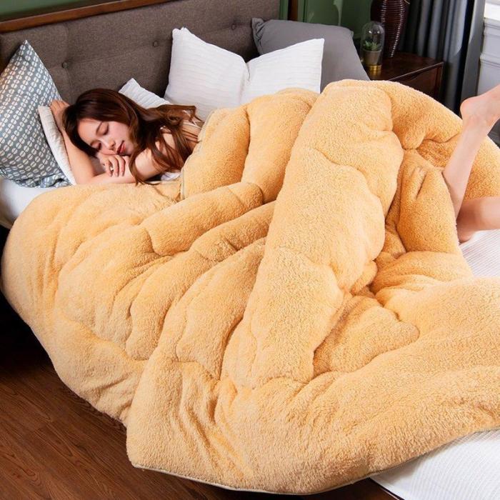 4Kg Thicken Shearling Blanket Winter Soft Warm Bed Quilt