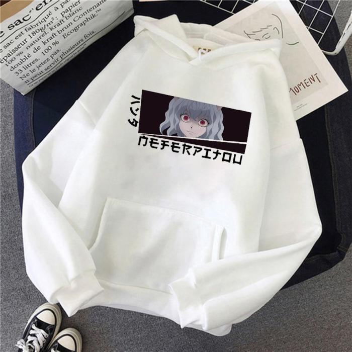 Neferpitou Anime Pullovers Tops Loose Long Sleeves Sweatshirt Hoodie