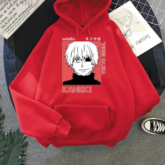 Tokyo Ghoul Sweatshirts Casual Top Male Pullover Anime Manga Kaneki Ken Printed Long Sleeve Hoodie