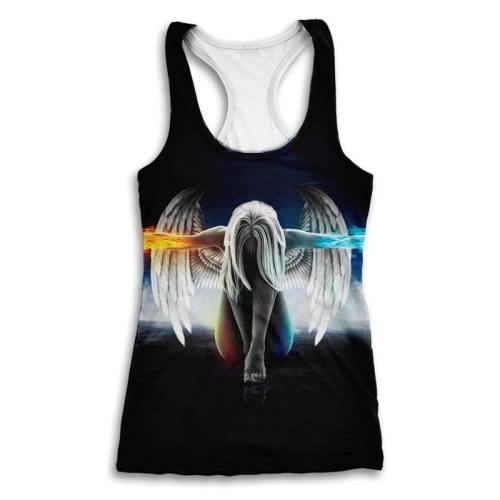 Fire & Water Angel 3D Women'S Tank Top