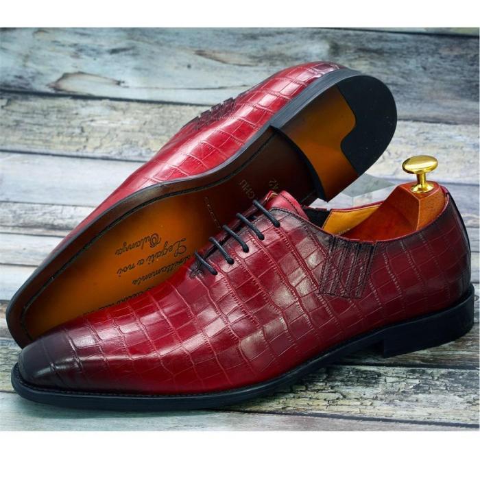 Men Crocodile Pattern Business Formal Leather Shoes