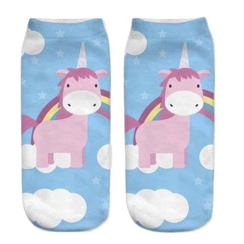 Blue Unicorn Socks