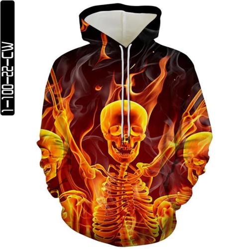 Fire Skull Heads Movie Cosplay Unisex 3D Printed Hoodie Sweatshirt Pullover