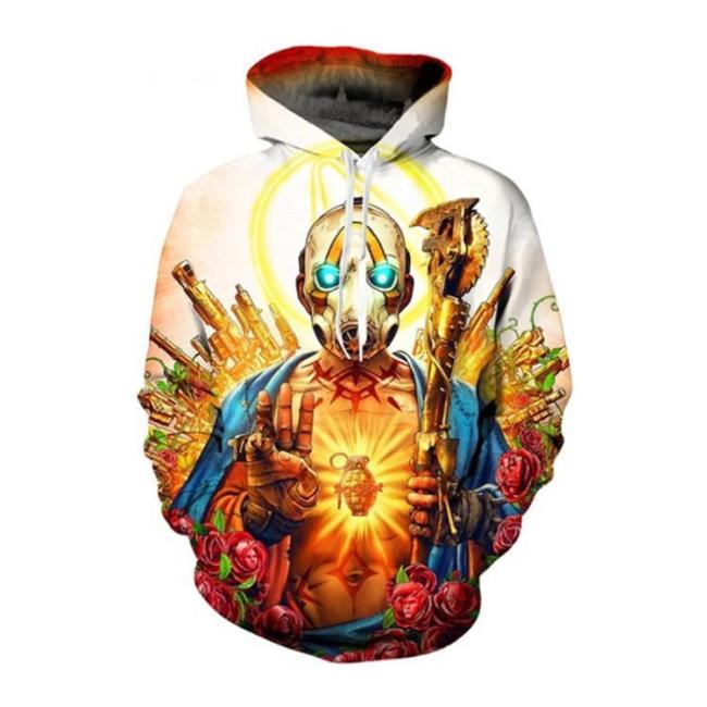 Gold Borderlands Jello Game Unisex 3D Printed Hoodie Pullover Sweatshirt