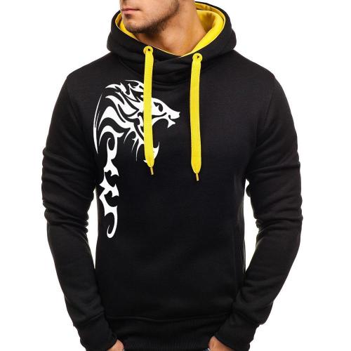 Abstract Lion Logo Hoodie For Men Sweatshirt
