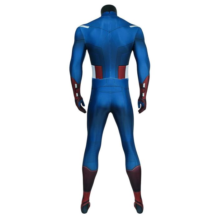 Captain America Steven Rogers The Avengers Jumpsuit Cosplay Costume -