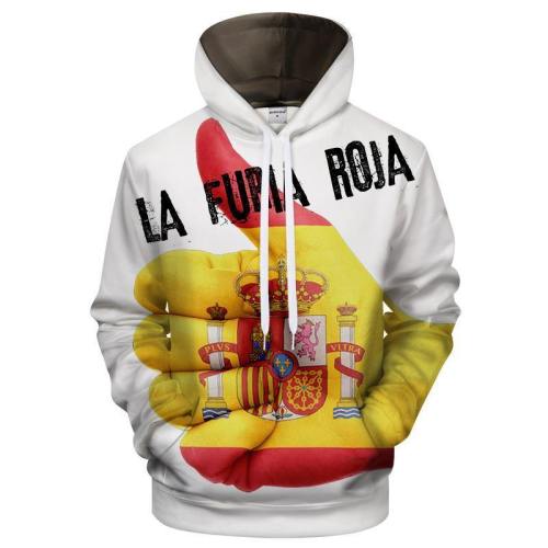 Spain La Furia Roja 3D - Sweatshirt, Hoodie, Pullover