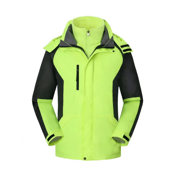 Two-Piece Sports Outdoor Hardshell Jacket Polar Fleece Windbreaker For Men