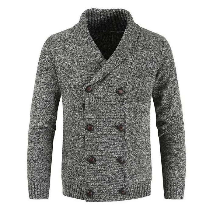 Mens Thicken Cardigan Knit Sweaters