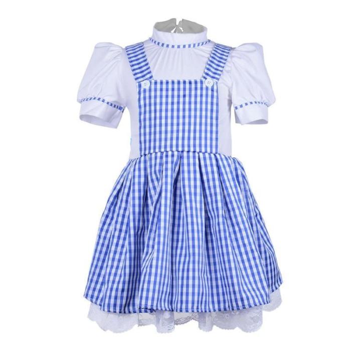 Girls Maid Wizard Of Oz Dorothy Halloween Fancy Dress Up Costume Outfit Halloween Party Cosplay For Kid Children