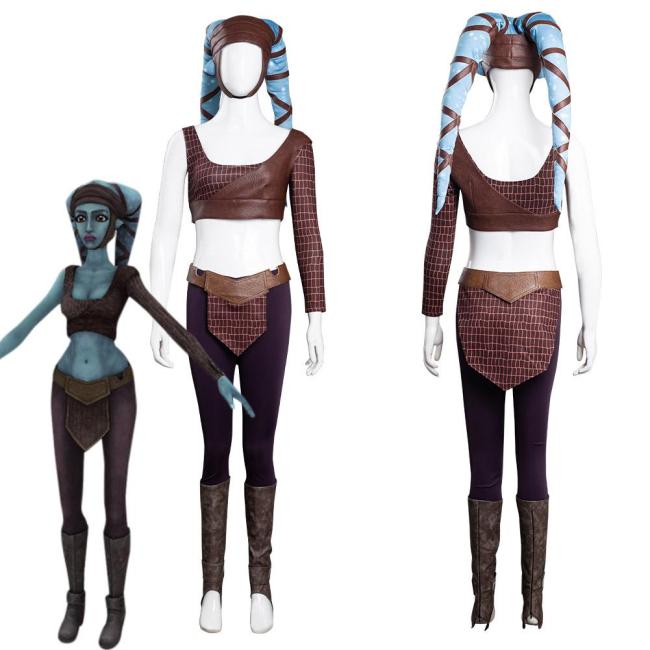 Star Wars Aayla Secura Halloween Carnival Suit Cosplay Costume