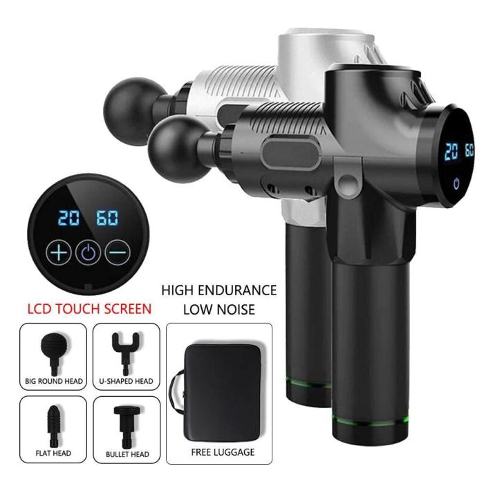 Lcd Deep Muscle Massage Gun Massage Pistol