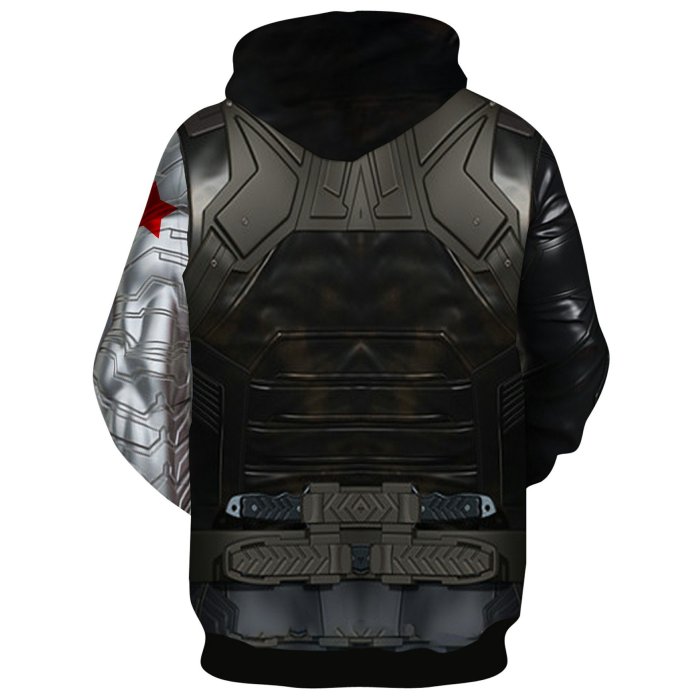 Arrival Avengers Movie Winter Soldier White Wolf Cosplay Unisex 3D Printed Hoodie Sweatshirt Pullover