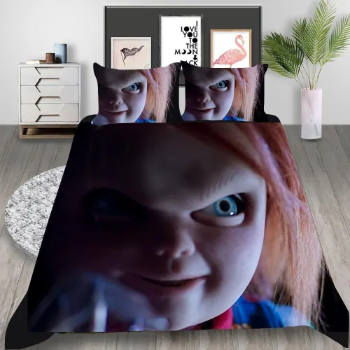 Child'S Play Cosplay Bedding Set Duvet Cover Pillowcases Halloween Home Decor