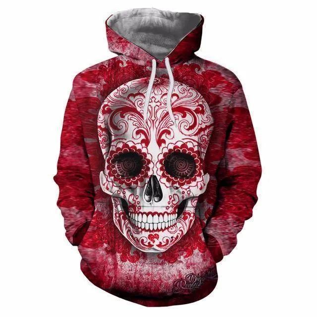 Artistic Skull 3D Sweatshirt, Hoodie, Pullover