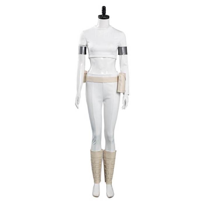 Padme Amidala Cosplay Costume White Top Pants Suits Halloween Costumes