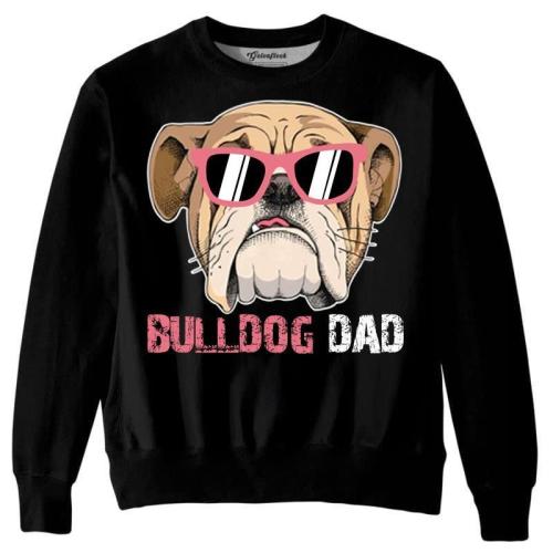 Men'S Loose Streetwear Clothing Casual Pullover With Dog Pattern
