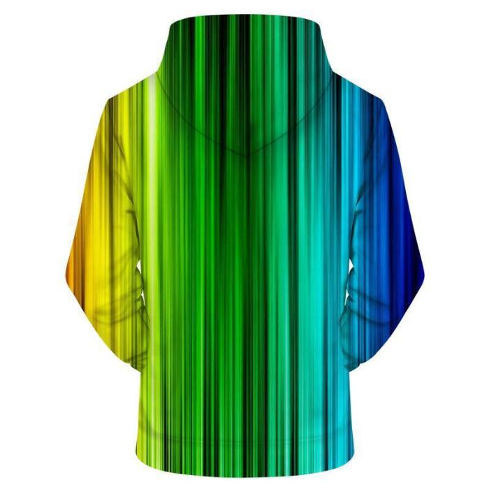Green & Blue Gradient Hoodie 3D Sweatshirt Pullover Hoodie