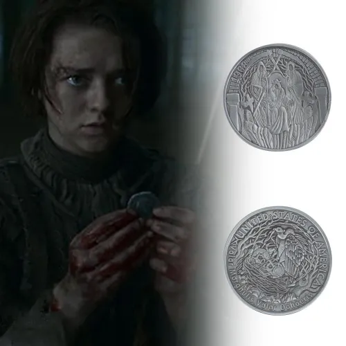 Cosplay Game Of Thrones Arya Many-Faced God Coin Metal Halloween Accessories Props