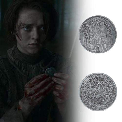 Cosplay Game Of Thrones Arya Many-Faced God Coin Metal Halloween Accessories Props