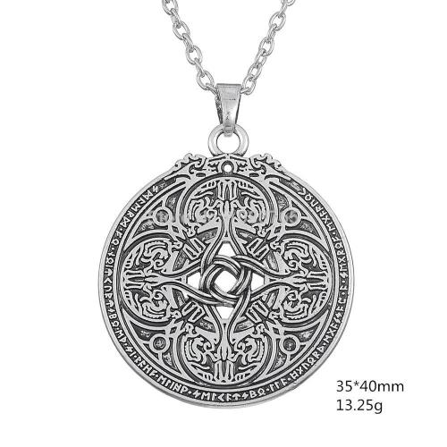 Viking Dragon Shield Necklace