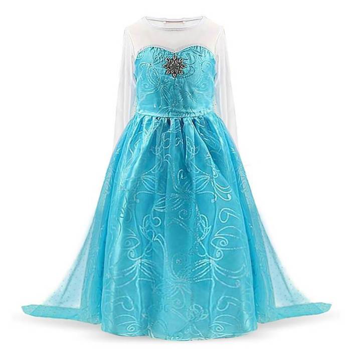 Kids Princess Dress Snow Queen 2 Elsa Party Cosplay Costume For Girls