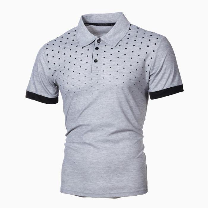 Men'S Print Slim Fashion High Quality Polo Shirt