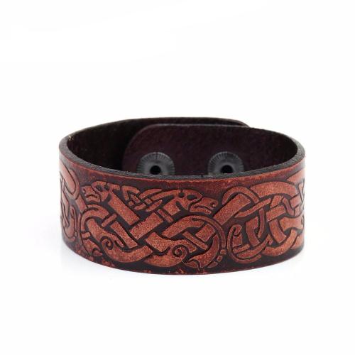 Nordic Dragon Leather Bracelet