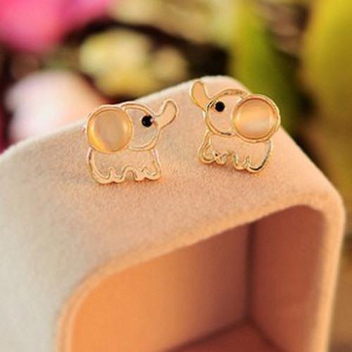 Cute Baby Elephant Stud Earrings