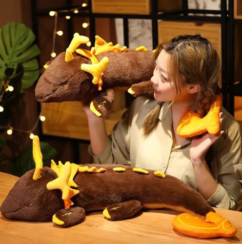 Game Genshin Impact Morax Dragon Plush Doll Pillows 68CM Anime Cosplay Costume Props Accessories Cartoon Bolster