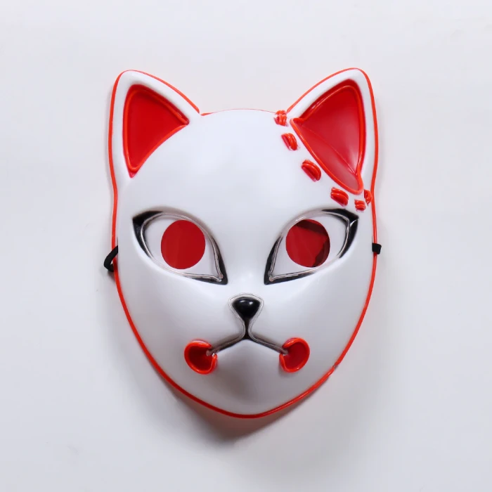 Demon Slayer Tanjirou Mask Sabito Mascarilla Anime Masks Makomo Cosplay Masques Halloween Costume Mascaras LED