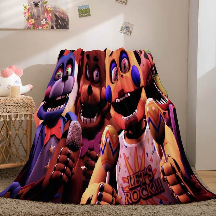 Game Five Nights At Freddy'S Flannel Caroset Throw Cosplay Blanket Comforter Set