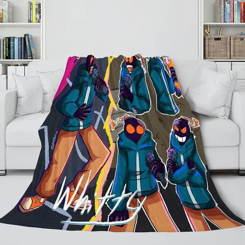 Friday Night Funkin Fnf Whitty Flannel Fleece Throw Cosplay Blanket