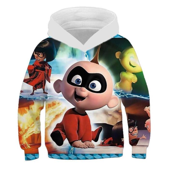 Kids Hoodies Super Family3D Printed Girls Sweatshirt Lovely Boys Tops Long Sleeve Sweater Children Clothes  4T-14T Kids