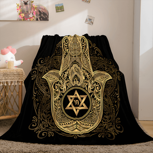 Golden Rune Soft Flannel Fleece Throw Cosplay Blanket Comforter Set