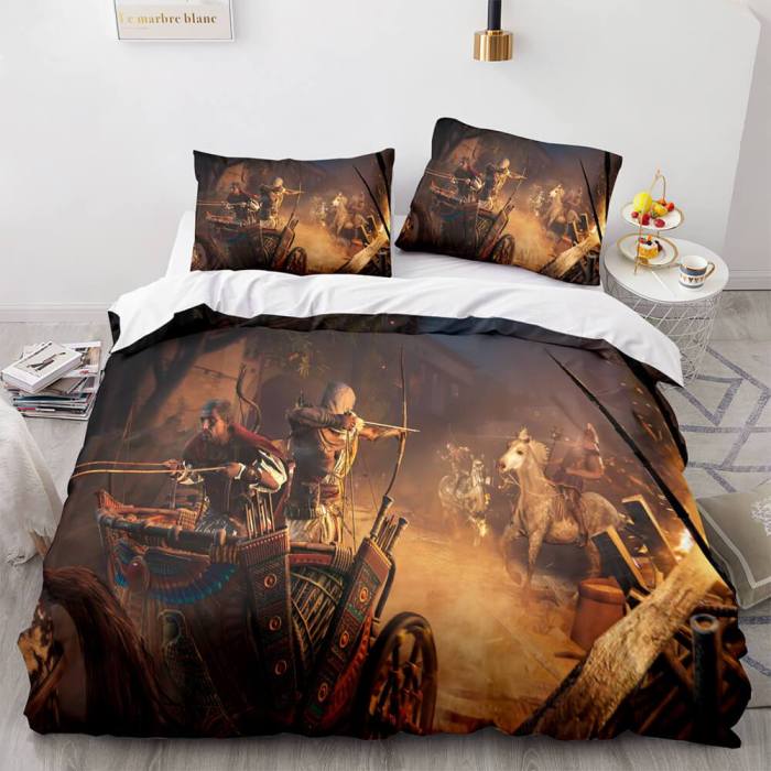 Assassin'S Creed Odyssey Bedding Set Duvet Covers Comforter Bed Sheets