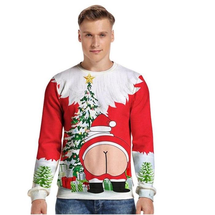 Unisex Ugly Christmas Sweater 3D Print Funny Pullover Sweaters Jumpers Tops For Xmas Men Women Holiday Party Hoodie Sweatshirt