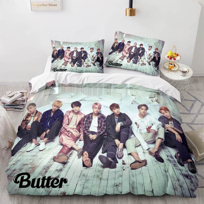 Bts Butter Cosplay Bedding Set Full Duvet Covers Bed Sheets
