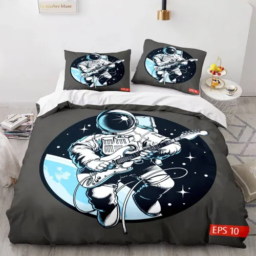 Space Astronaut Bedding Set Duvet Cover Comforter Bed Sheets