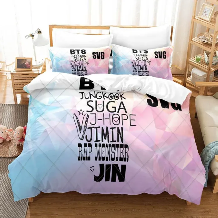 Bts Cosplay 3 Piece Bedding Sets Duvet Covers Bed Sheets