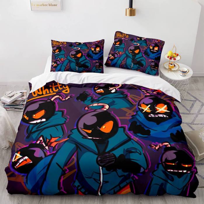 Game Fnf Whitty Bedding Sets Soft Duvet Covers Comforter Bed Sheets