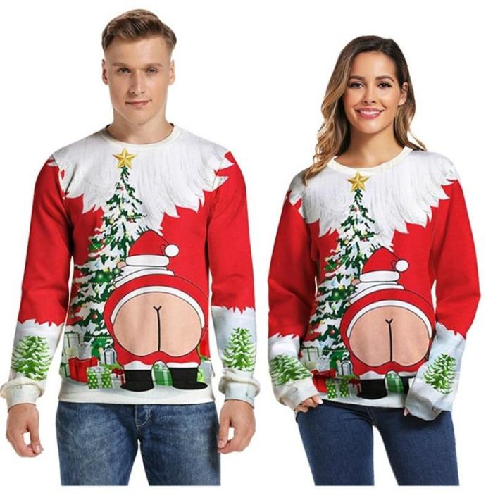 Unisex Ugly Christmas Sweater 3D Print Funny Pullover Sweaters Jumpers Tops For Xmas Men Women Holiday Party Hoodie Sweatshirt