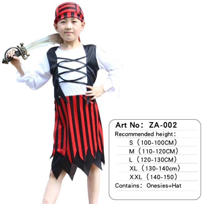 Halloween Pirate Captain Headwear Cosplay Costume Party Baby Boys Girls Bodysuits Christmas Fancy Clothes Children S-2Xl