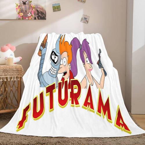 Futurama Cosplay Flannel Blanket Throw Comforter Bedding Sets